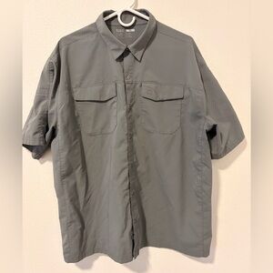 5.11 Tactical Grey Short Sleeve Snap Button Down Shirt Mens XL Vented Pockets